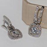 Moissanite Earrings Brilliant Zircon Girl's Gift Party