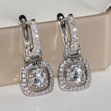 Moissanite Earrings Brilliant Zircon Girl's Gift Party