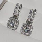 Moissanite Earrings Brilliant Zircon Girl's Gift Party