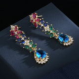 Retro Drops Earrings Zircon Jewelry Girl's Gift Party