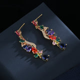 Vintage Drops Earrings Zircon Girl's Gift