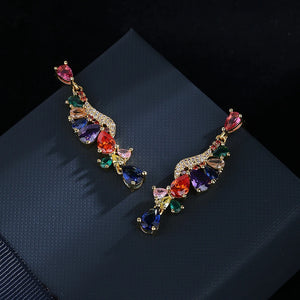 Vintage Drops Earrings Zircon Girl's Gift