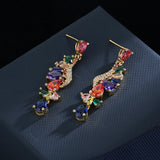 Vintage Drops Earrings Zircon Girl's Gift