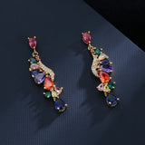 Vintage Drops Earrings Zircon Girl's Gift