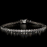 WPB Real S925 Couple's Sterling Silver Bracelet 3mm Drill Tennis Bracelet