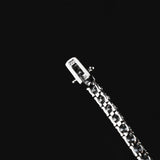 WPB Real S925 Couple's Sterling Silver Bracelet 3mm Drill Tennis Bracelet