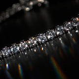 WPB Real S925 Couple's Sterling Silver Bracelet 3mm Drill Tennis Bracelet