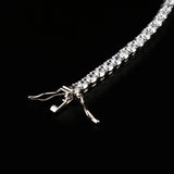 WPB Real S925 Couple's Sterling Silver Bracelet 3mm Drill Tennis Bracelet