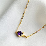 S925 Silver Bracelet Purple Charm Women Holiday Jewelry