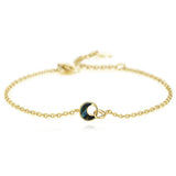 S925 Silver Moon Charm Bracelet Shell Jewelry for Women