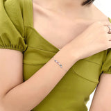 S925 Rainbow Bracelet Colorful Charm Women Holiday Jewelry