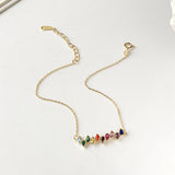 S925 Rainbow Bracelet Colorful Charm Women Holiday Jewelry