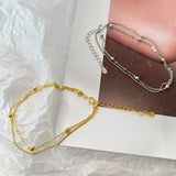S925 Double Layer Bracelet Women Round Beads Jewelry