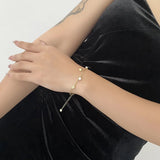 S925 Sterling Silver Bracelet Women Star Shell Bracelet Female Charm Jewelry