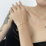 S925 Sterling Silver Bracelet Women Star Shell Bracelet Female Charm Jewelry