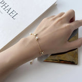 S925 Sterling Silver Bracelet Women Star Shell Bracelet Female Charm Jewelry
