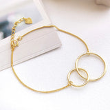 S925 Sterling Silver Circle Bracelet Women's Holiday Jewelry