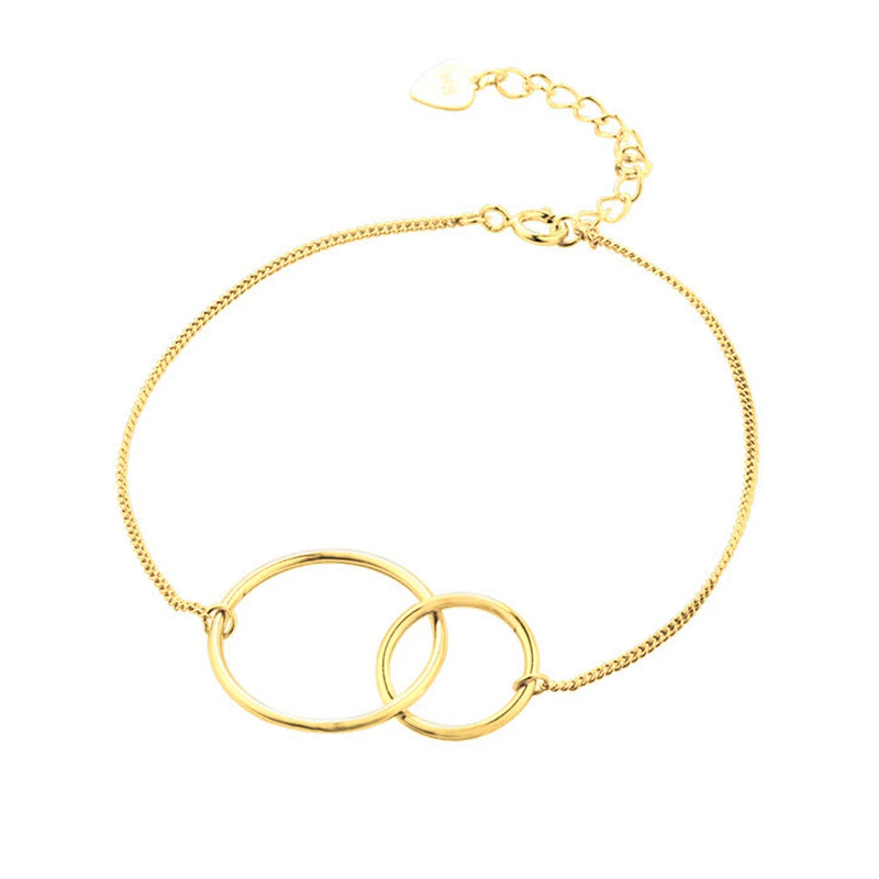S925 Sterling Silver Circle Bracelet Women's Holiday Jewelry
