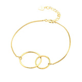 S925 Sterling Silver Circle Bracelet Women's Holiday Jewelry
