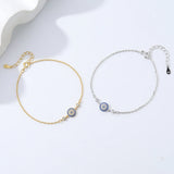 S925 Silver Devil's Eye Bracelet with Zircon