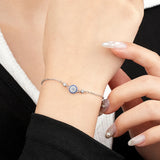 S925 Silver Devil's Eye Bracelet with Zircon