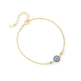 S925 Silver Devil's Eye Bracelet with Zircon