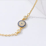 S925 Silver Devil's Eye Bracelet with Zircon