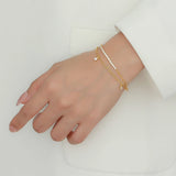 S925 Silver Bracelets Paperclip Style with Diamonds for Women