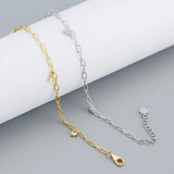 S925 Silver Bracelets Paperclip Style with Diamonds for Women