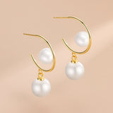 S925 Sterling Silver Double Pearl Stud Earrings