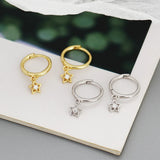 Circle Pentagram Stars Earrings Women Hip-Hop Rock Style Jewelry
