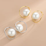 S925 Pearl Rings Stud Earrings for Women