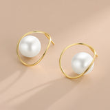 S925 Pearl Rings Stud Earrings for Women