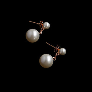 Sterling Silver Pearl Stud Earrings for Women