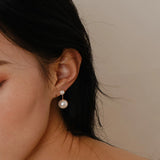 Sterling Silver Pearl Stud Earrings for Women