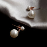 Sterling Silver Pearl Stud Earrings for Women
