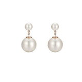 Sterling Silver Pearl Stud Earrings for Women