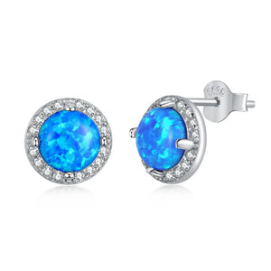 S925 Sterling Silver Opal Zircon Earrings for Women