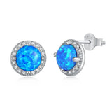 S925 Sterling Silver Opal Zircon Earrings for Women