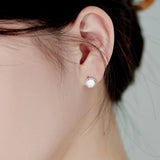 S925 Sterling Silver Opal Zircon Earrings for Women