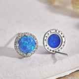 S925 Sterling Silver Opal Zircon Earrings for Women