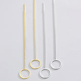 925 Silver Box Chains Earrings Geometric Jewelry Women Girls