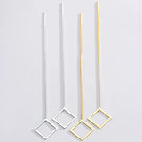 925 Silver Box Chains Earrings Geometric Jewelry Women Girls
