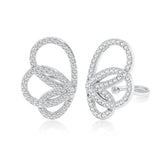 S925 Sterling Silver Butterfly Clip Earrings Zircon Jewelry Gift