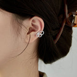 S925 Sterling Silver Butterfly Clip Earrings Zircon Jewelry Gift