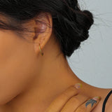 S925 Sterling Silver C Shape Hoop Earrings for Women