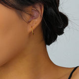 S925 Sterling Silver C Shape Hoop Earrings for Women