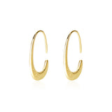 S925 Sterling Silver C Shape Hoop Earrings for Women