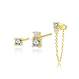925 Silver Candy Earrings Zircon Jewelry for Women