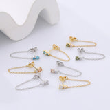 925 Silver Candy Earrings Zircon Jewelry for Women